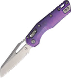 Microtech Standard Issue MSI Marfione Ram-Lok Purple Titanium Folding M390MK Serrated Knife 21012MS5