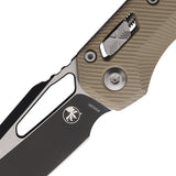 Microtech Standard Issue MSI Ram-Lok Tan Fluted G10 Folding Bohler M390MK Knife 2101FLGTTA