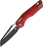Microtech Standard Issue MSI Ram-Lok Red Fluted Aluminum Folding Two-Tone M390MK Knife 2101FLRD
