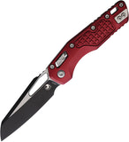 Microtech Standard Issue MSI Ram-Lok Merlot Red Frag Aluminum Folding M390MK Two-Tone Knife 2101FRMR