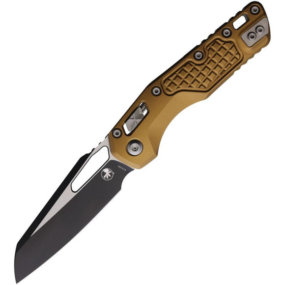 Microtech Standard Issue MSI Ram-Lok Tan Frag Aluminum Folding 2-Tone M390MK Knife 2101FRTA
