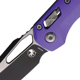 Microtech Standard Issue MSI Ram-Lok Purple Smooth Aluminum Folding Two-Tone M390MK Knife 2101PU