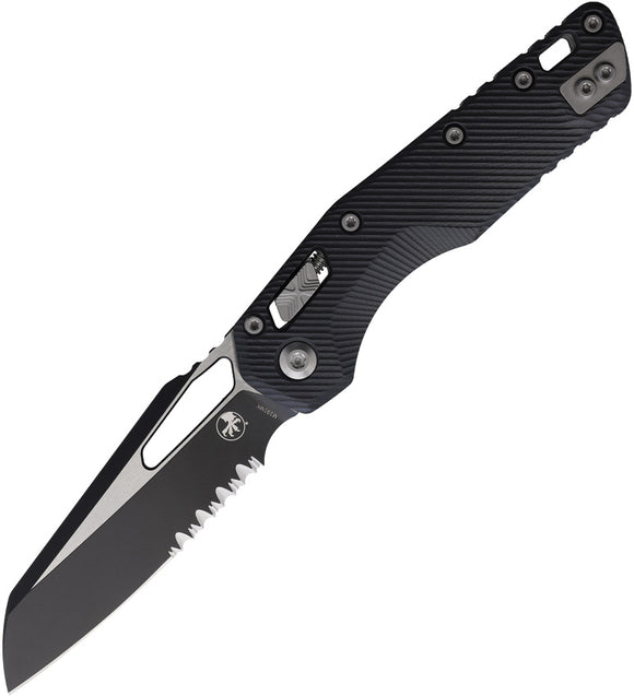 Microtech Standard Issue MSI Ram-Lok Black Fluted G10 Folding Serrated M390MK Knife 2102FLGTBK