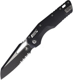 Microtech Standard Issue MSI Ram-Lok Black Fluted G10 Folding Serrated M390MK Knife 2102FLGTBK
