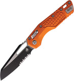 Microtech Standard Issue MSI Ram-Lok Orange Frag Aluminum Folding M390MK Serrated Knife 2102FROR
