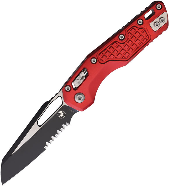 Microtech Standard Issue MSI Ram-Lok Red Frag Aluminum Folding Serrated M390MK Knife 2102FRRD