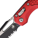 Microtech Standard Issue MSI Ram-Lok Red Frag Aluminum Folding Serrated M390MK Knife 2102FRRD