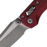 Microtech Standard Issue MSI Mini Ram-Lok Merlot Red Fluted Aluminum Folding Apocalyptic M390MK Knife 210M10APFLMR
