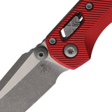 Microtech Standard Issue MSI Mini Ram-Lok Red Fluted Aluminum Folding Apocalyptic M390MK Knife 210M10APFLRD