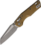 Microtech Standard Issue MSI Mini Ram-Lok Tan Fluted Aluminum Folding Apocalyptic M390MK Knife 210M10APFLTA