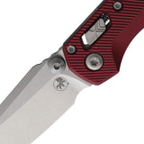 Microtech Standard Issue MSI Mini Ram-Lok Merlot Red Fluted Aluminum Folding M390MK Knife 210M10FLMR