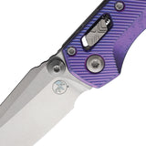 Microtech Standard Issue MSI Mini Marfione Ram-Lok Purple Haze Fluted Titanium Folding M390MK Knife 210M10FLMS6
