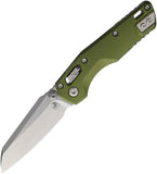 Microtech Standard Issue MSI Mini Ram-Lok OD Green Fluted Aluminum Folding M390MK Knife 210M10FLOD
