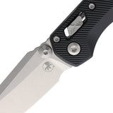 Microtech Standard Issue MSI Mini Ram-Lok Black Fluted Aluminum Folding M390MK Knife 210M10FL