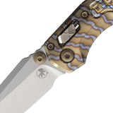 Microtech Standard Issue MSI Mini Marfione Ram-Lok Flamed Frag Titanium Folding M390MK Knife 210M10FRMS12