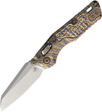 Microtech Standard Issue MSI Mini Marfione Ram-Lok Flamed Frag Titanium Folding M390MK Knife 210M10FRMS12