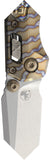 Microtech Standard Issue MSI Mini Marfione Ram-Lok Flamed Frag Titanium Folding M390MK Knife 210M10FRMS13