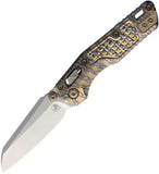 Microtech Standard Issue MSI Mini Marfione Ram-Lok Flamed Frag Titanium Folding M390MK Knife 210M10FRMS13