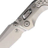 Microtech Standard Issue MSI Mini Marfione Ram-Lok Stonewash Frag Titanium Folding M390MK Knife 210M10FRMS3