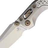 Microtech Standard Issue MSI Mini Marfione Ram-Lok Stonewash Frag Titanium Folding M390MK Knife 210M10FRMS5