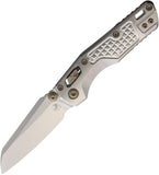 Microtech Standard Issue MSI Mini Marfione Ram-Lok Stonewash Frag Titanium Folding M390MK Knife 210M10FRMS5