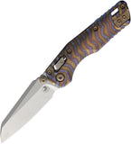 Microtech Standard Issue MSI Mini Marfione Ram-Lok Flamed Titanium Folding M390MK Knife 210M10MS13