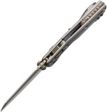 Microtech Standard Issue MSI Mini Marfione Ram-Lok Stonewash Titanium Folding M390MK Knife 210M10MS5