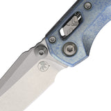 Microtech Standard Issue MSI Mini Marfione Ram-Lok Ice Blue Titanium Folding M390MK Knife 210M10MS7