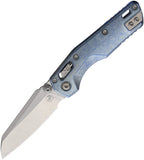 Microtech Standard Issue MSI Mini Marfione Ram-Lok Ice Blue Titanium Folding M390MK Knife 210M10MS7