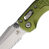 Microtech Standard Issue MSI Mini Ram-Lok OD Green Frag Aluminum Folding M390MK Serrated Knife 210M11FROD