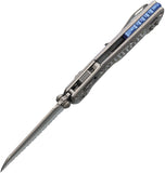 Microtech Standard Issue MSI Mini Marfione Ram-Lok Stonewash Frag Titanium Folding M390MK Serrated Knife 210M12FRMS3