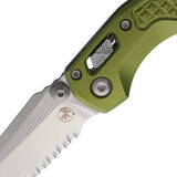 Microtech Standard Issue MSI Mini Ram-Lok OD Green Frag Aluminum Folding M390MK Serrated Knife 210M12FROD