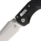 Microtech Standard Issue MSI Mini Ram-Lok Black Frag Aluminum Folding M390MK Serrated Knife 210M12FR
