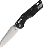 Microtech Standard Issue MSI Mini Ram-Lok Black Frag Aluminum Folding M390MK Serrated Knife 210M12FR