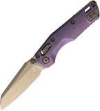 Microtech Standard Issue MSI Mini Marfione Ram-Lok Royal Purple Titanium Folding Bronze M390MK Knife 210M13MS5
