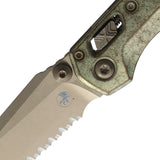 Microtech Standard Issue MSI Mini Marfione Ram-Lok Antique Gold Titanium Folding Bronze M390MK Serrated Knife 210M15FRMS4