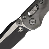 Microtech Standard Issue MSI Mini Ram-Lok Natural Clear Gray Fluted Aluminum Folding M390MK Knife 210M1FLNC