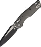 Microtech Standard Issue MSI Mini Ram-Lok Natural Clear Gray Fluted Aluminum Folding M390MK Knife 210M1FLNC