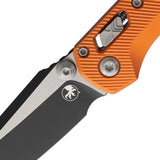 Microtech Standard Issue MSI Mini Ram-Lok Orange Fluted Aluminum Folding Two-Tone M390MK Knife 210M1FLOR