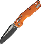 Microtech Standard Issue MSI Mini Ram-Lok Orange Fluted Aluminum Folding Two-Tone M390MK Knife 210M1FLOR