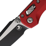 Microtech Standard Issue MSI Mini Ram-Lok Red Fluted Aluminum Folding M390MK Knife 210M1FLRD