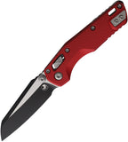 Microtech Standard Issue MSI Mini Ram-Lok Red Fluted Aluminum Folding M390MK Knife 210M1FLRD