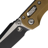 Microtech Standard Issue MSI Mini Ram-Lok Tan Fluted Aluminum Folding M390MK Knife 210M1FLTA