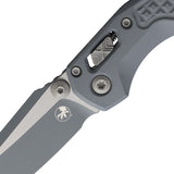 Microtech Standard Issue MSI Mini Ram-Lok Storm Gray Frag Aluminum Folding M390MK Knife 210M1FRCSMZ