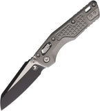 Microtech Standard Issue MSI Mini Ram-Lok Natural Clear Gray Frag Aluminum Folding M390MK Knife 210M1FRNC