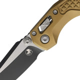 Microtech Standard Issue MSI Mini Ram-Lok Tan Frag Aluminum Folding Two-Tone M390MK Knife 210M1FRTA