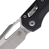 Microtech Standard Issue MSI Ram-Lok Tri-Grip Black Polymer Folding Apocalyptic M390MK Knife 210T10APPMBK