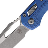 Microtech Standard Issue MSI Ram-Lok Tri-Grip Blue Polymer Folding Apocalyptic M390MK Knife 210T10APPMCB
