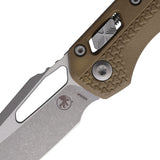 Microtech Standard Issue MSI Ram-Lok Tri-Grip Dark Earth Polymer Folding Apocalyptic M390MK Knife 210T10APPMDE