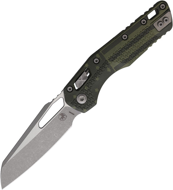 Microtech Standard Issue MSI Ram-Lok Tri-Grip Flag Polymer Folding Apocalyptic M390MK Knife 210T10APPMFL